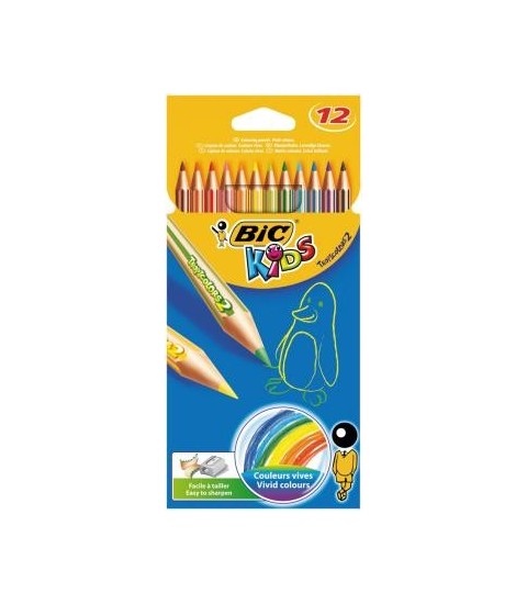Crayons de couleurs Bic 24 pièces