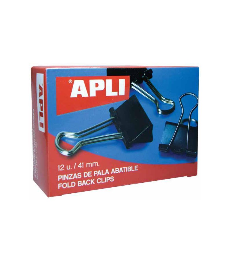 Pinces clip 41 mm - Apli - 12 pièces
