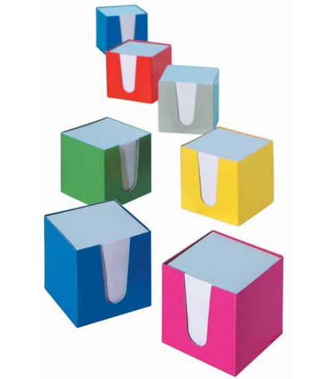 Bloc cube carton - Feuilles blanche 9x9cm