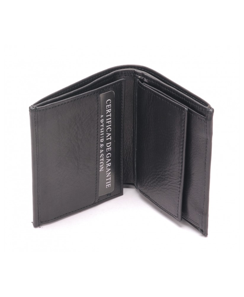 Porte cartes et porte monnaie noir Pablo - Arthur&Aston