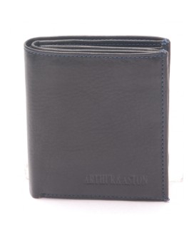Porte cartes et monnaie - Noir fil bleu Pablo - Arthur&Aston