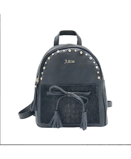 Sac à dos en cuir grainé noir - Suie Valentini Sac à dos en cuir grainé noir - Suie Valentini