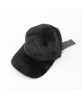 Casquette en Velours Noir